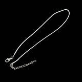 Mild Waxed Cotton Jewellery Making Cords 1.5 MM 17 To 18 Inch With Alloy Silver Color Clasp