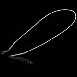 Mild Waxed Cotton Jewellery Making Cords 1.5 MM 17 To 18 Inch With Alloy Antique Bronze Color Clasp