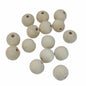 Wooden Beads 14 MM (30-32 Pieces, 25 Grams) Ivory White Hole Size:3.5 MM Round For Jewellery Making Arts Crafts [ac-bds-00048-m10]