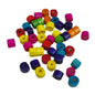 Wooden Beads 5x4 MM (10 Grams, 200+ Pieces) Mixed Colors Cylinder Hole Size:2 MM Ivory White Round For Jewellery Making DIY Arts Crafts Decoration [ac-bds-00049-m15]