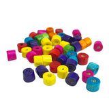 Wooden Beads 5x4 MM (10 Grams, 200+ Pieces) Mixed Colors Cylinder Hole Size:2 MM Ivory White Round For Jewellery Making DIY Arts Crafts Decoration [ac-bds-00049-m15]