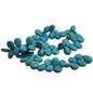 Imitation Jewellery Making Stone Beads 18x13x6 MM (1 String, Approx 70 Beads) Hole:1 MM Drop Turquoise Blue Synthetic For DIY Arts Crafts [ac-bds-00088-m11]