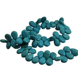 Imitation Jewellery Making Stone Beads 18x13x6 MM (1 String, Approx 70 Beads) Hole:1 MM Drop Turquoise Blue Synthetic For DIY Arts Crafts [ac-bds-00088-m11]