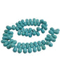 Imitation Jewellery Making Stone Beads 17-18 MM (1 String, Approx 75 Beads) Hole:1 MM Drop Turquoise Blue Synthetic For DIY Arts Crafts [ac-bds-00088-m16]