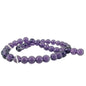 Glass Beads 8 MM (2 Strings, 38-40 Beads/String) Round Hole 1 MM Amethyst Purple 11 Inch For Jewellery Making [ac-bds-00110-m10]