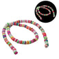 Partly Glow In The Dark Small Polymer Clay Beads (1 String, 200+ Beads) 6x0.5-1 MM 16 Inch 2 MM Hole Flat Round Disc For DIY Jewellery Making [ac-bds-00126-m13]