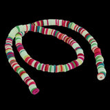 Partly Glow In The Dark Small Polymer Clay Beads (1 String, 200+ Beads) 6x0.5-1 MM 16 Inch 2 MM Hole Flat Round Disc For DIY Jewellery Making [ac-bds-00126-m13]