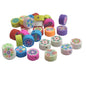 Polymer Clay Beads 9 to 10 MM (25 PCs, Assorted) Hole:1.6 MM Round Flower Multicolor For Jewellery Making Kids DIY Arts Crafts [ac-bds-00126-m7]