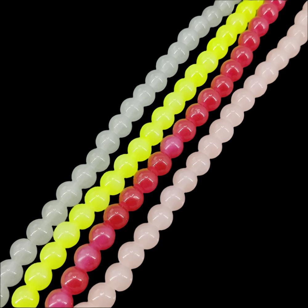 Jelly Style Glass Beads 8 MM Hole 1.3 MM For Jewellery Making DIY Arts Crafts Bracelets (#OT10)