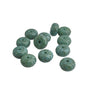 Acrylic Beads 13x7 MM (30+ Pieces, 25 GMs Wt) Hole:2 MM Flat Round Turquoise Blue For Jewellery Making DIY Arts Crafts [ac-bds-00127-m24]