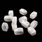 Acrylic Beads 13x7x7 MM (35 Pieces, 25 Grams Wt) Hole:1.5 MM Cuboid White For Jewellery Making DIY Arts Crafts [ac-bds-00127-m39]