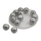Premium Plated Rhombus Printed Glass Beads 8 MM (10 Pieces) Hole:1.5 MM Round Silver Color For Jewellery Making DIY Arts Crafts [ac-bds-00132-m4]