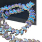 Premium Plated Glass Beads 14x9x6 MM (40 Pieces) Hole:1 MM Moon Multicolor For Jewellery Making DIY Arts Crafts [ac-bds-00132-m9]