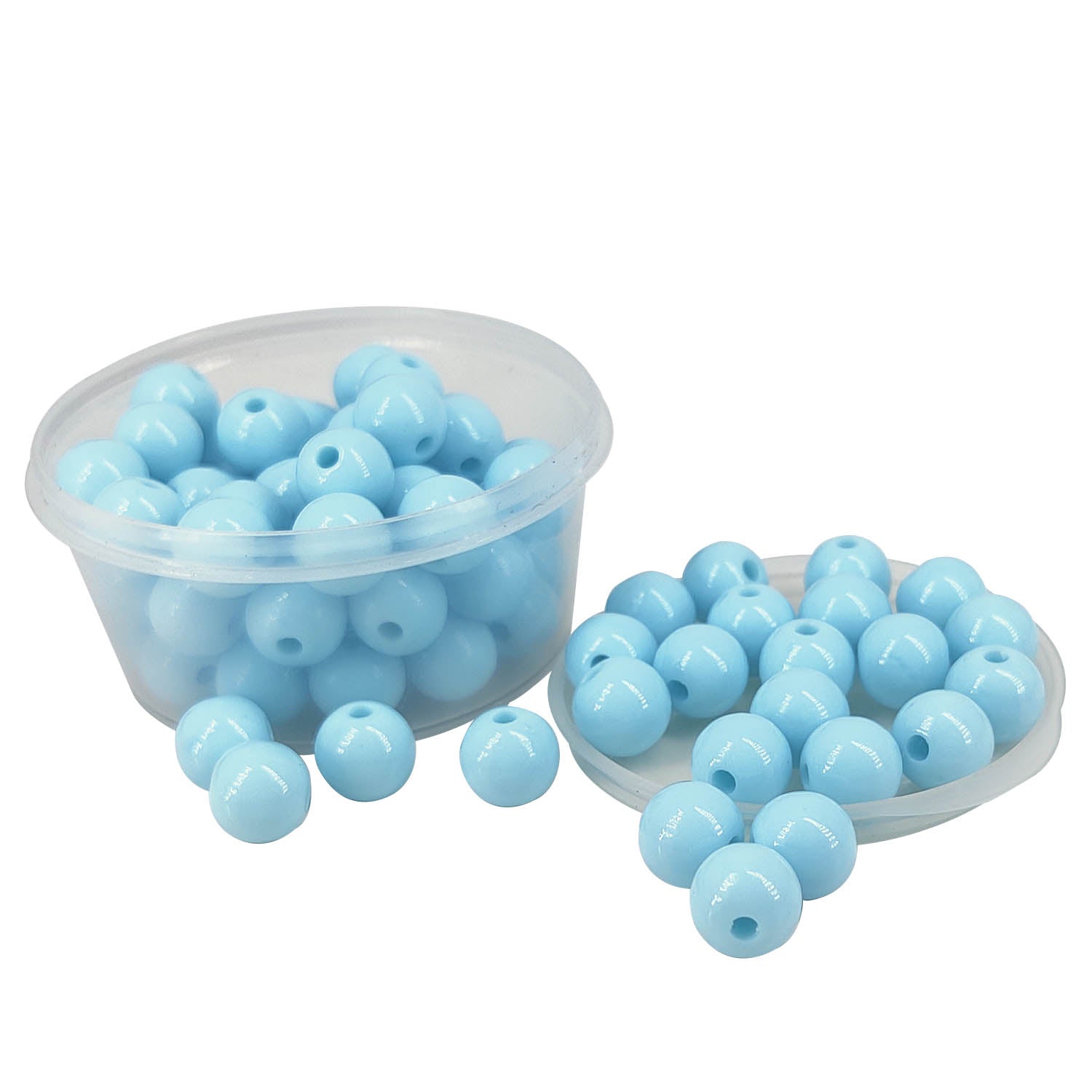 Premium Non Peel Acrylic Beads 8x7 MM Hole Size 2 MM Round For Jewellery Making DIY Arts Crafts