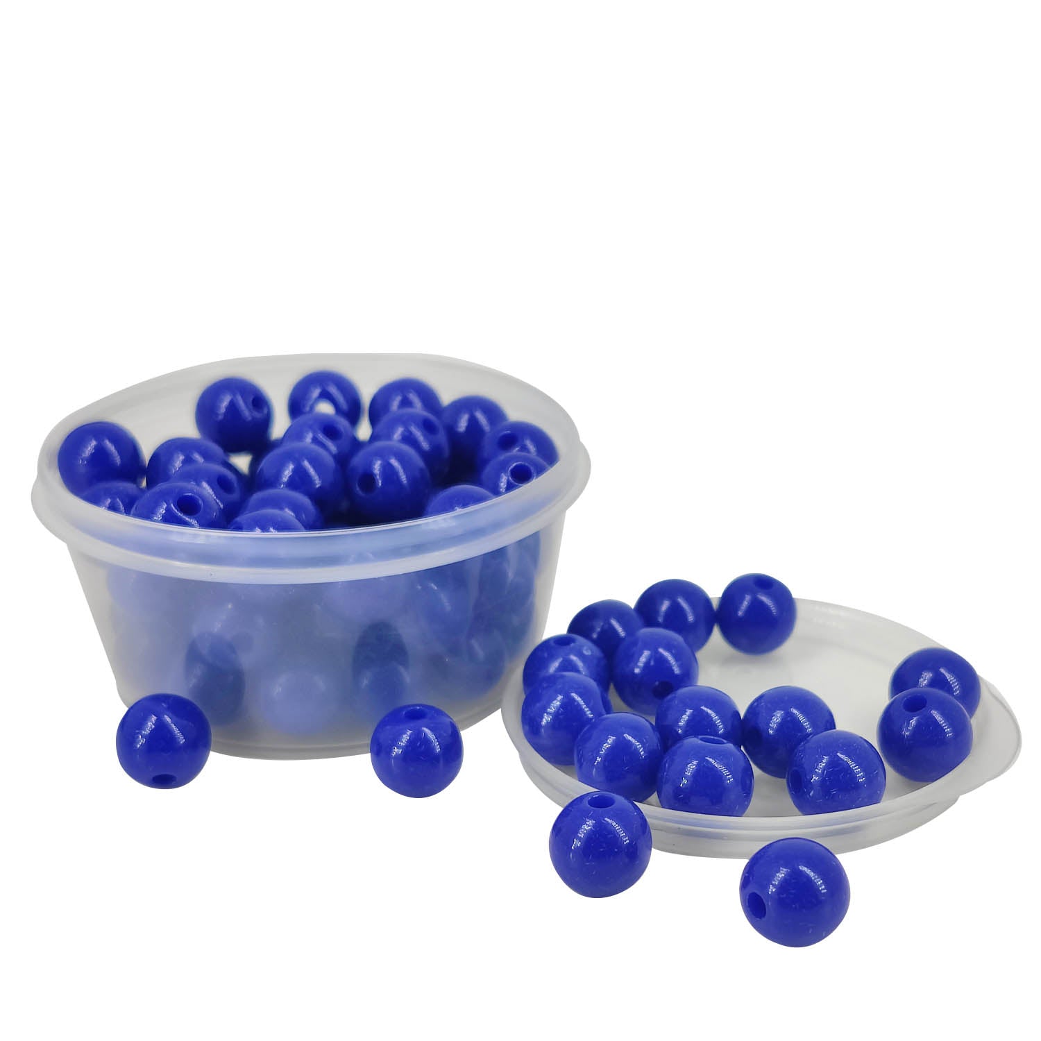Premium Non Peel Acrylic Beads 8x7 MM Hole Size 2 MM Round For Jewellery Making DIY Arts Crafts