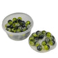 Crackle Style Acrylic Beads 8x7 MM (25 GMs, 80+ Pieces) Hole Size 1.75 MM Green & Black Round For Jewellery Making DIY Arts Crafts [ac-bds-00134-m4]