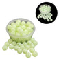Acrylic Beads Glow In The Dark Radium 8 MM (100 Pieces, 25 GMs Wt) Hole:2 MM Round Light Green For Jewellery Making DIY Arts Crafts [ac-bds-00137-m1]