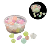 Acrylic Beads Glow In The Dark Radium (60-70 PCs, 25 GMs) 8 to 13 MM With Hole:1.5-4 MM Mixed Shapes Colors For Jewellery Making DIY Arts Crafts [ac-bds-00137-m2]