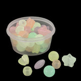 Acrylic Beads Glow In The Dark Radium (60-70 PCs, 25 GMs) 8 to 13 MM With Hole:1.5-4 MM Mixed Shapes Colors For Jewellery Making DIY Arts Crafts [ac-bds-00137-m2]