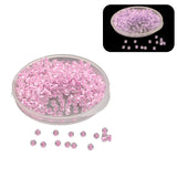 Glow In The Dark 11/0 Glass Seed Beads 2 MM (650+ Pieces) Hole:1 MM Seed Pink For Jewellery Making DIY Arts Crafts [ac-bds-00138-m1]