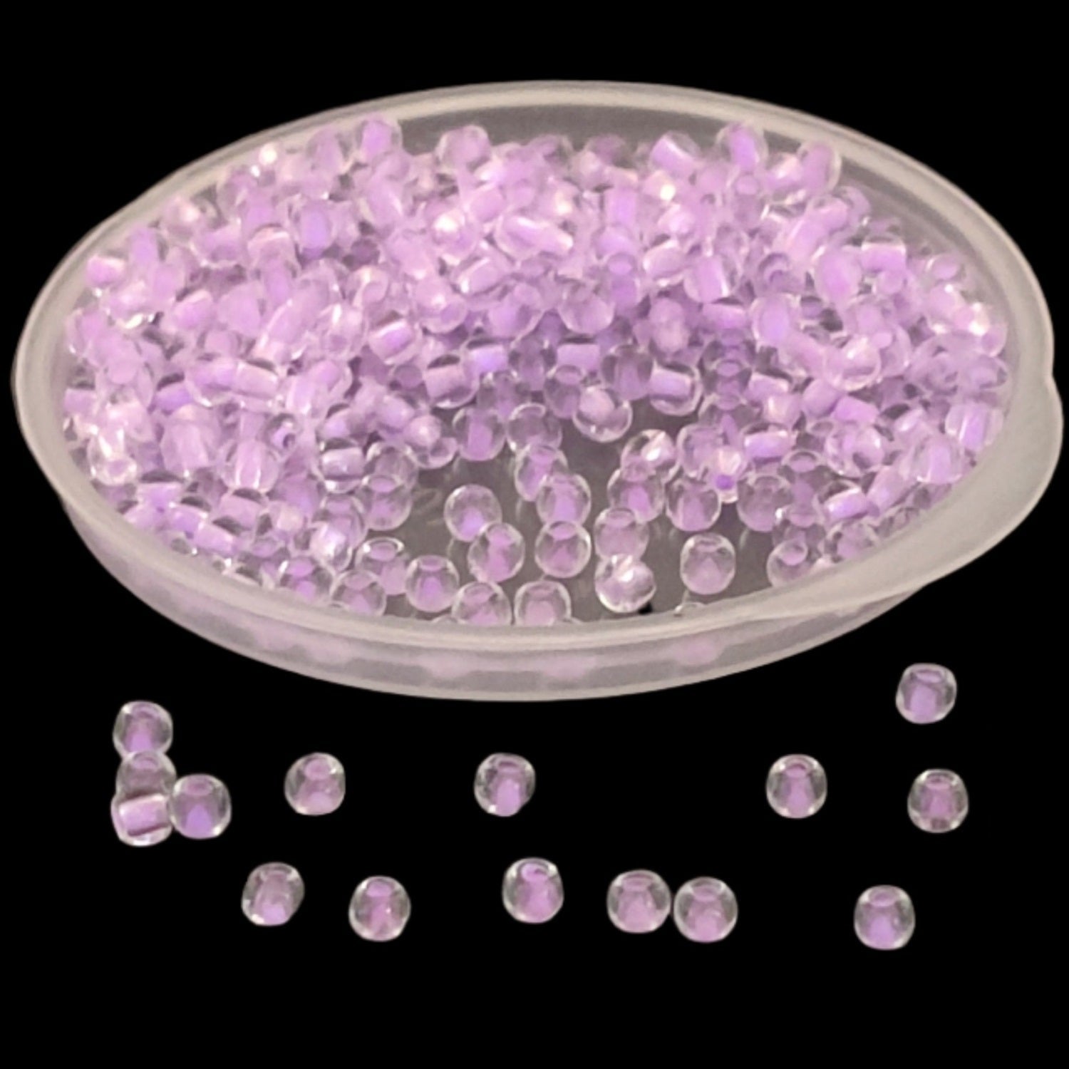 Glow In The Dark 11/0 Glass Seed Beads 2 MM (650+ Pieces) Hole:1 MM Seed Pink For Jewellery Making DIY Arts Crafts [ac-bds-00138-m1]