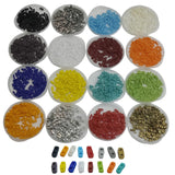 2-Hole Glass Seed Beads 4.5x2x1.25 MM Hole:0.5 to 0.75 MM Rectangle For Jewellery Making DIY Arts Crafts [ac-bds-00139]