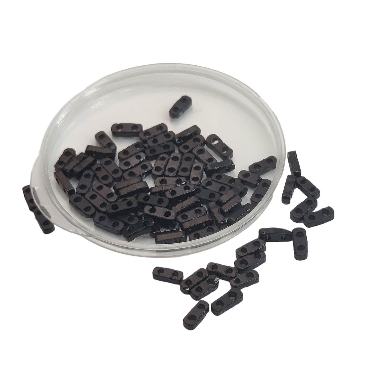 2-Hole Glass Seed Beads 4.5x2x1.25 MM Hole:0.5 to 0.75 MM Rectangle For Jewellery Making DIY Arts Crafts