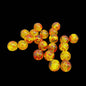 Resin Beads 8 MM (20 Pieces) Hole:2 MM Round Golden Red Amber For Jewellery Making DIY Arts Crafts [ac-bds-00140-m5]