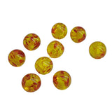 Resin Beads 8 MM (20 Pieces) Hole:2 MM Round Golden Red Amber For Jewellery Making DIY Arts Crafts [ac-bds-00140-m5]