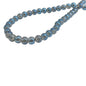 Premium Plated Glass Beads 7.5x8.5 MM (1 String, 100+ Beads) Hole:1 MM Round Blue For Jewellery Making DIY Arts Crafts [ac-bds-00149-m2]