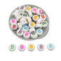 Acrylic Letter Alphabet Beads 7x3.5 MM Hole Size 1 MM Flat Round Mixed Colors For Bracelet Jewellery Making DIY Crafts Keychains Decoration