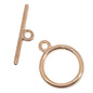 Metal Alloy Toggle Clasps (Pack of 5 Sets) 15x2 MM Stick Size:20 MM Rose Gold Color Round For Jewellery Making [ac-jwlsupp-00001-m10]
