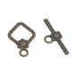 Metal Alloy Toggle Clasps (5 Pieces) 20x15 MM Rhombus Antique Bronze Color For Jewellery Making [ac-jwlsupp-00001-m13]