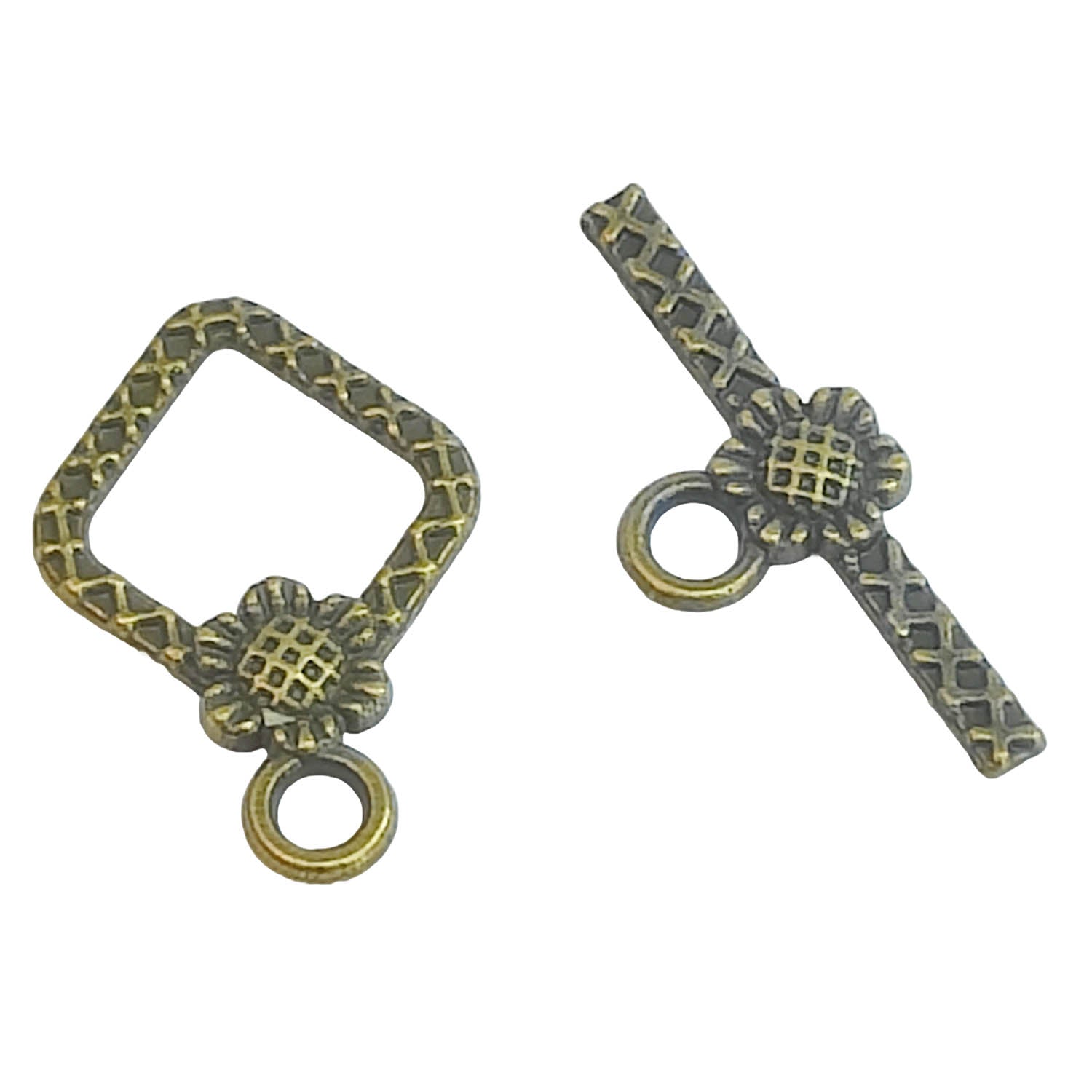 Metal Alloy Toggle Clasps (5 Pieces) 20x15 MM Rhombus Antique Bronze Color For Jewellery Making [ac-jwlsupp-00001-m13]