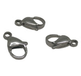 Tarnish Resistant 304-Stainless Steel Lobster Claw Clasps (Pack of 10 Pieces) 12x7x4 MM Silver Color For Jewellery Making [ac-jwlsupp-00004-m6]