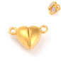 Alloy Magnetic Clasps (5 Pieces) 15x9x5.5 MM Heart Gold Color For Jewellery Making [ac-jwlsupp-00005-m5]