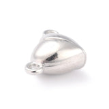 Alloy Magnetic Clasps (5 Pieces) 15x9x5.5 MM Heart Bright Silver Color For Jewellery Making [ac-jwlsupp-00005-m6]