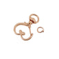 Alloy 360 Degree Swivel Ring Snap Hook Clasps (5 Pieces) 34x23x6 MM Heart Rose Gold Color For Key Chain and Bag Making [ac-jwlsupp-00007-m7]