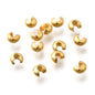 Tarnish Resistant 304-Stainless Steel Crimp Bead Covers (10 PCs) 4x3x2 MM Gold Color For Jewellery Making [ac-jwlsupp-00012-m1]