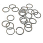 Stiff Chromium Plated Jump Rings 10x1.25 MM (60+ Pieces, 25 GMs Wt) MS Mild Steel Round Silver Color For Key Chains Jewellery Making DIY Crafts