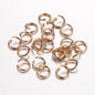 Tarnish Resistant 304-Stainless Steel Jump Rings 7x1 MM (45-50 Pieces, 5 Grams) 18 Gauge Gold Color For Jewellery Making