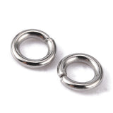 Tarnish Resistant 304-Stainless Steel Jump Rings 5x1 MM (125+ Pieces, 10 Grams) Silver Color For Jewellery Making [ac-jwlsupp-00017-m6]