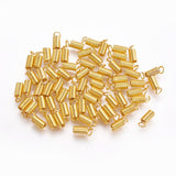 Iron End Coil Cord Guards 7x3 MM Inner Dia 1.8 MM Gold Color (50 Pieces) For Jewellery Making
