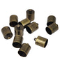 Brass End Cords Caps 13x9 MM With Inner Size 8 MM (10 Pieces) Antique Bronze Color For Jewellery Making Crafts Fabric Accessories [ac-jwlsupp-00023-m6]