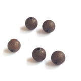 Brushed Metallic Acrylic Beads 6 MM Hole:1MM Antique Copper Color Round For Jewellery Making DIY Crafts Bracelets