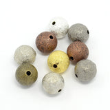 Brushed Metallic Acrylic Beads 6 MM Hole:1MM Round For Jewellery Making DIY Crafts Bracelets