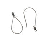 Tarnish Resistant 304-Stainless Steel Hoop Earring Hook 35x17x1 MM (10 Pieces) Drop Silver Color For Jewellery Making [ac-jwlsupp-00034-m10]