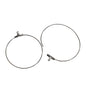 Tarnish Resistant 304-Stainless Steel Hoop Earring Hook 40x0.7 MM (10 Pieces) Round Silver Color For Jewellery Making [ac-jwlsupp-00034-m11]