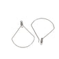 Tarnish Resistant 304-Stainless Steel Hoop Earring Hook 36x32x0.7 MM (10 Pieces) Fan Silver Color For Jewellery Making [ac-jwlsupp-00034-m14]