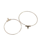 Tarnish Resistant 304-Stainless Steel Hoop Earring Hook 31x0.8 MM (10 Pieces) Round Rose Gold Color For Jewellery Making [ac-jwlsupp-00034-m18]